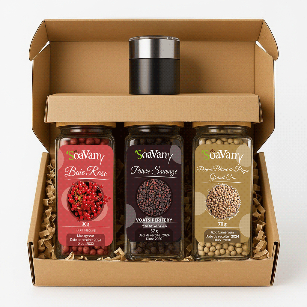 Coffret Découverte "Le Trio des Grands Crus" – Poivres Rares & Baies Roses