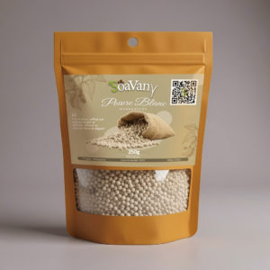 Poivre Blanc Madagascar 250g – Baies Entières Séchées, Saveur Fine et Aromatique, Idéal Moulin – Grand Format Cuisine