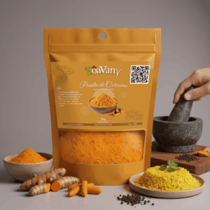 Poudre de Curcuma Madagascar 70g – Curcuma Moulu Fin, Couleur Dorée Intense et Arôme Chaleureux – Qualité Premium