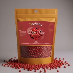 Baie rose /50g Petites baies de couleur rose à rouge vif, au parfum délicat et légèrement poivré / Texture croquante et arôme subtil, floral et sucré /Saveur douce et fruitée, avec une touche poivrée et résineuse / Parfaite pour assaisonner /Idéale dans les mélanges de poivres et les sauces raffinée